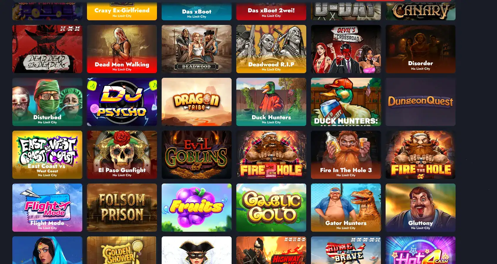 Главный экран игрового автомата в казино Онион